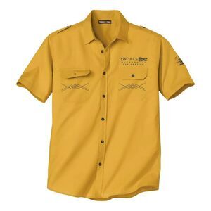 Atlas For Men Mens Poplin Pilot Shirt / Ochre